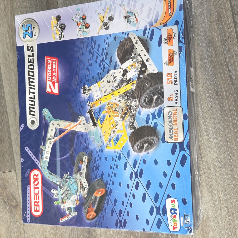 Erector Multimodels 25 Models Construction Set - Real Metal 510 Parts 8+